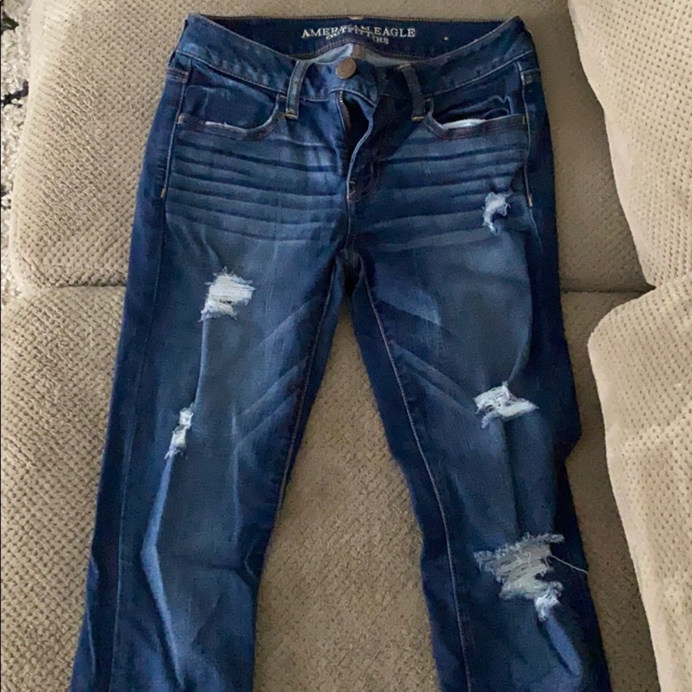 American Eagle ripped skinny jeans